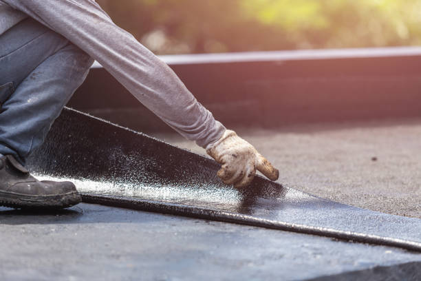 Professional Basement Waterproofing technician working in Columbia Station, OH